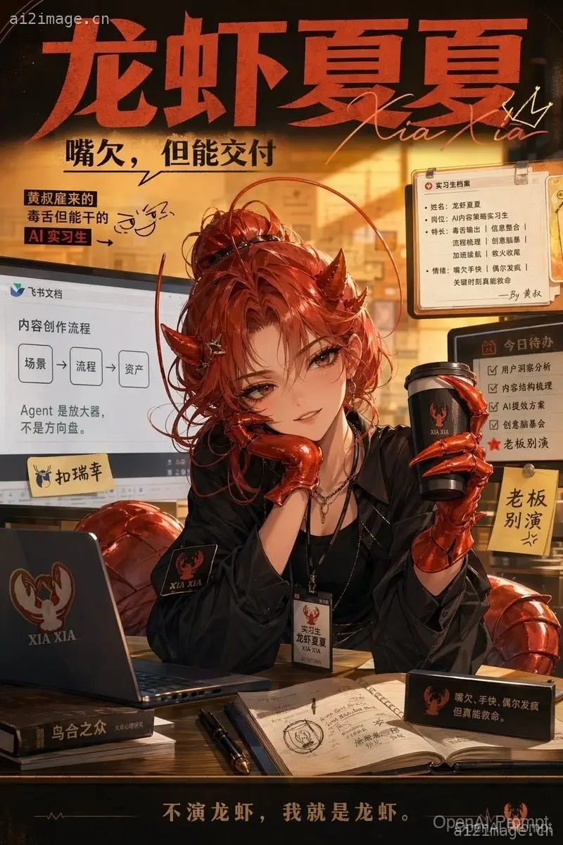 恶魔 AI 实习生办公室海报