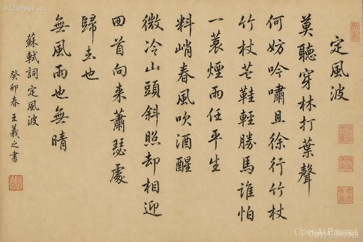 古纸书法卷轴