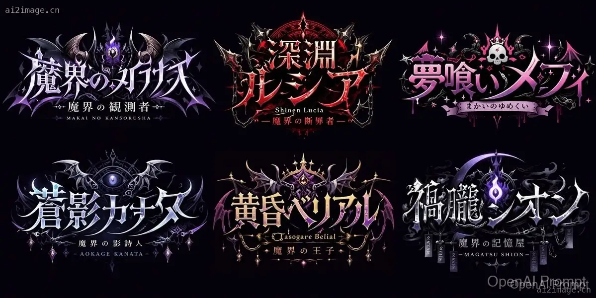哥特风 VTuber Logo 网格