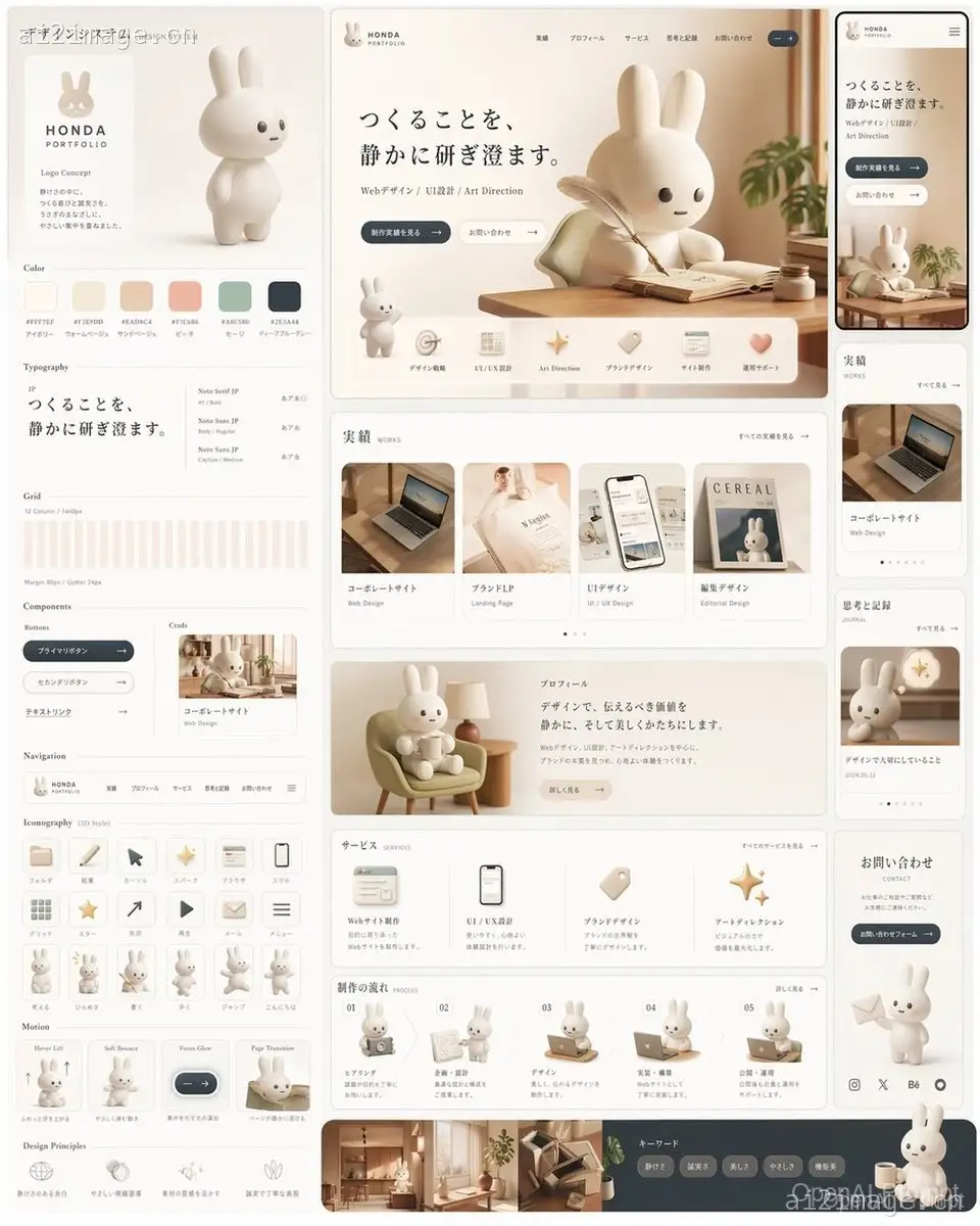 Rabbit Portfolio 设计系统项目