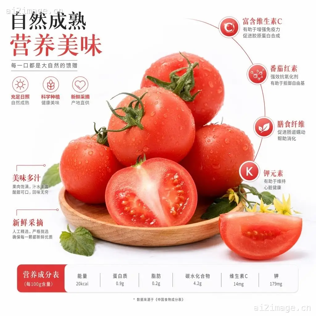 中式番茄营养海报