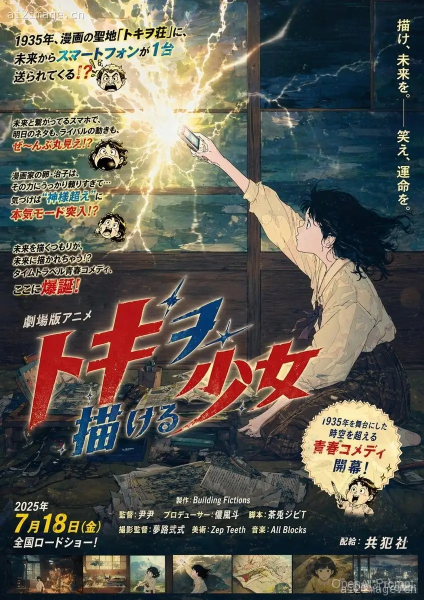 复古风虚构动漫电影海报