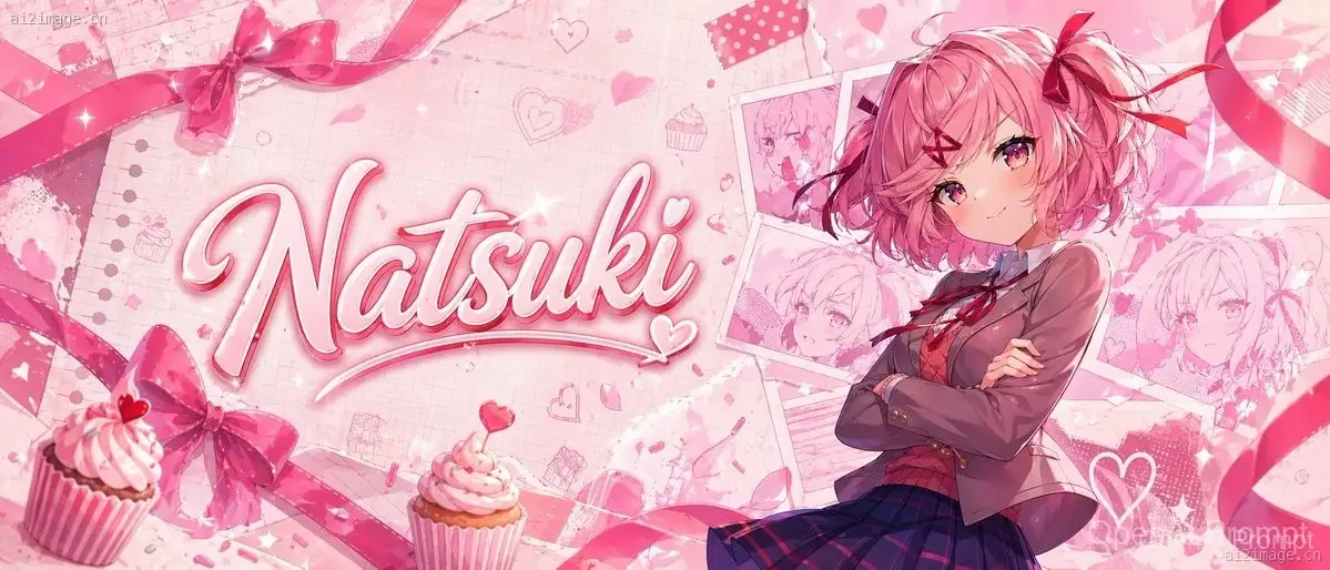 粉色动漫 Natsuki 横幅