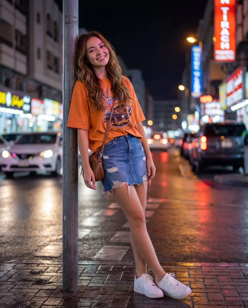 高精准都市夜景人像:电影感街头时尚大片