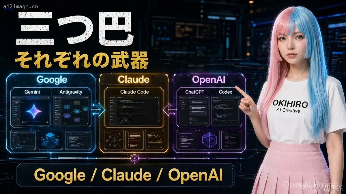 赛博朋克风格 AI 工具对比海报