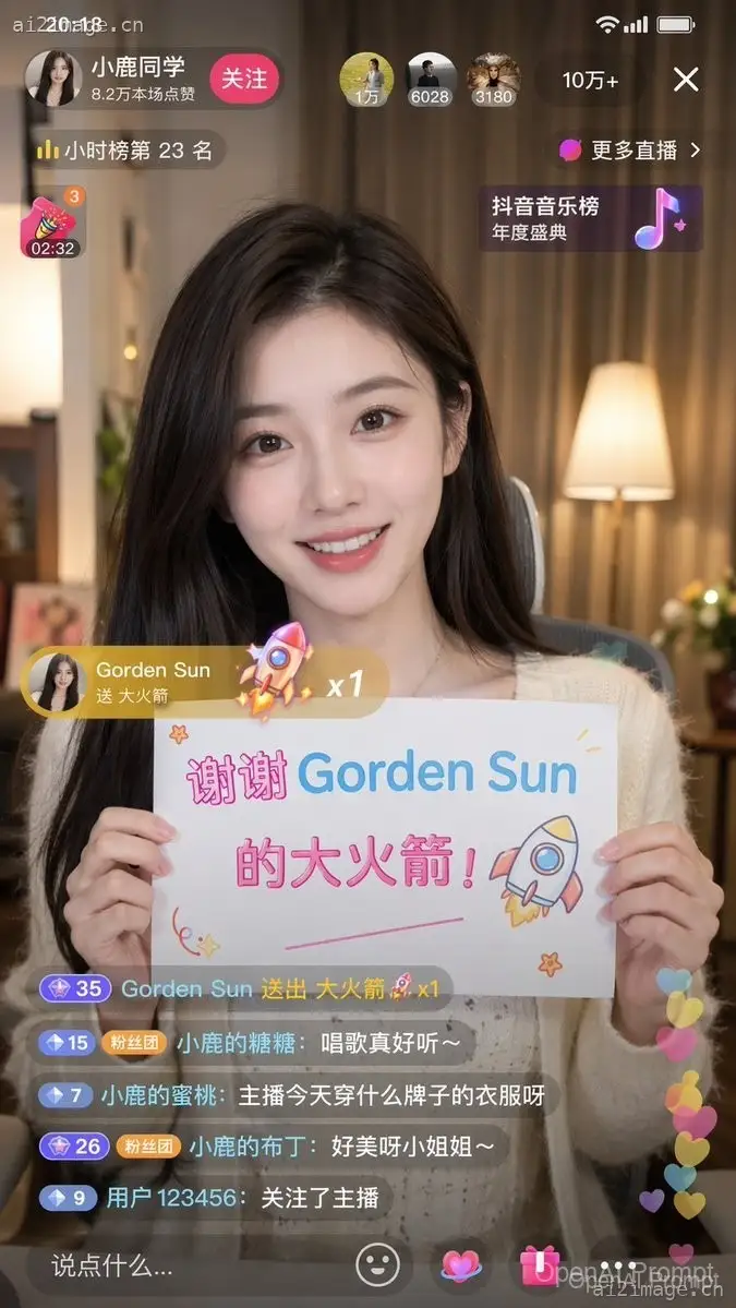 抖音直播截图