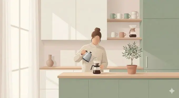 生成温馨北欧风插画