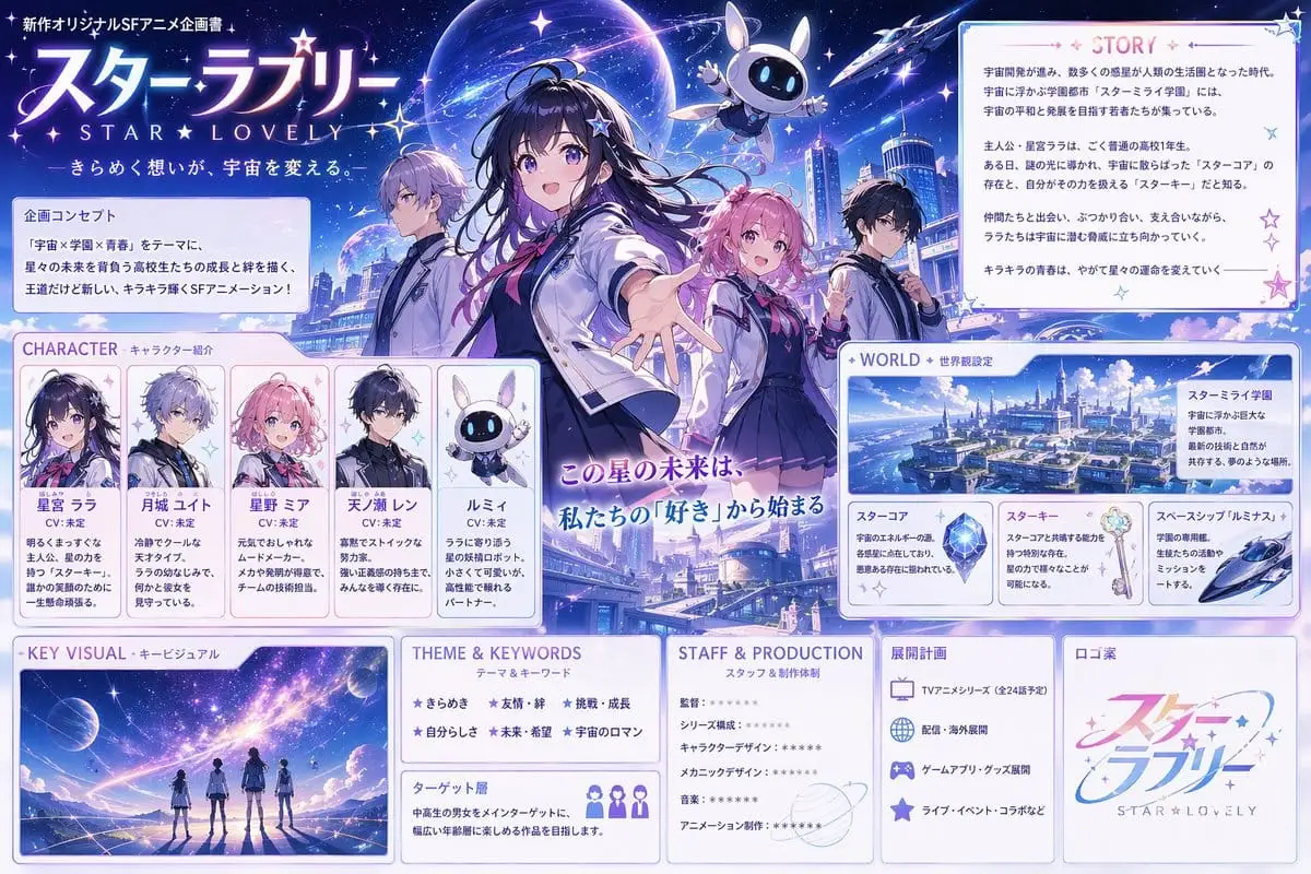 动漫科幻校园项目提案海报生成器