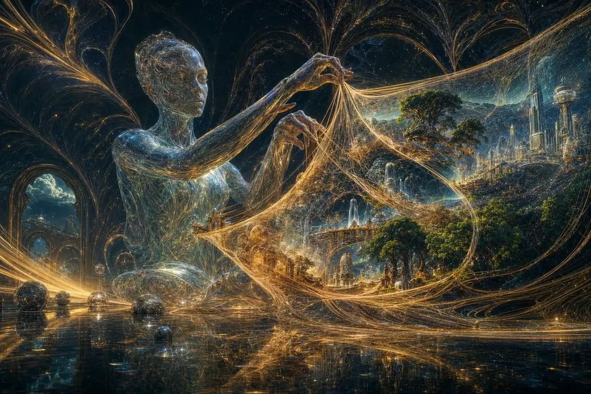 玻璃编织者:宇宙大厅的奇幻场景
