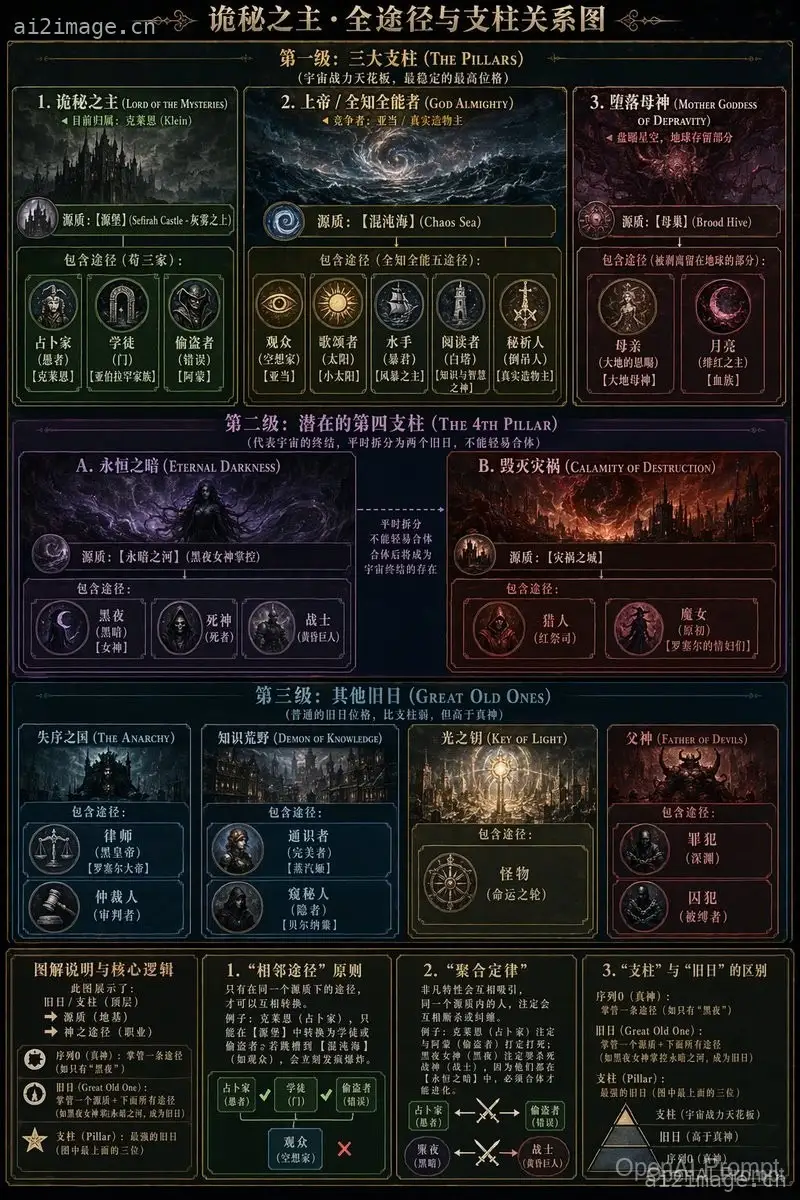 暗黑奇幻设定信息图表