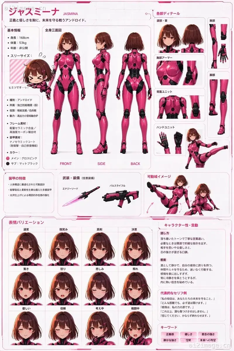 机器人女孩参考图