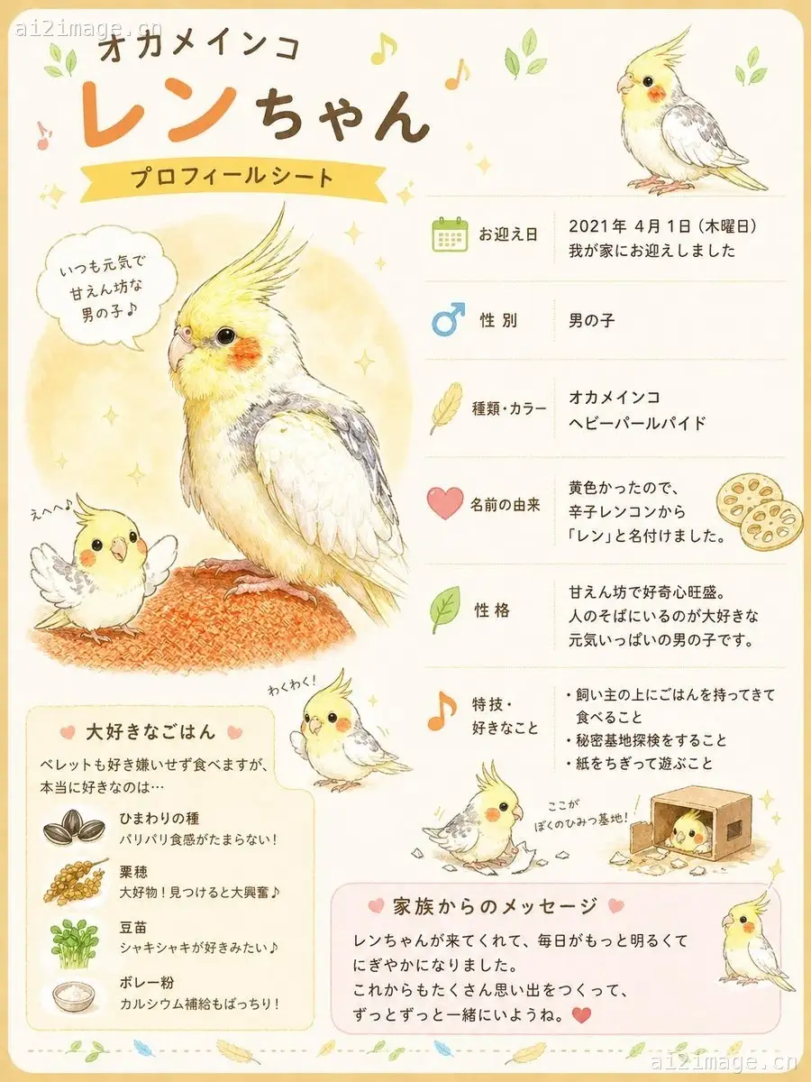 可爱玄凤鹦鹉个人资料页