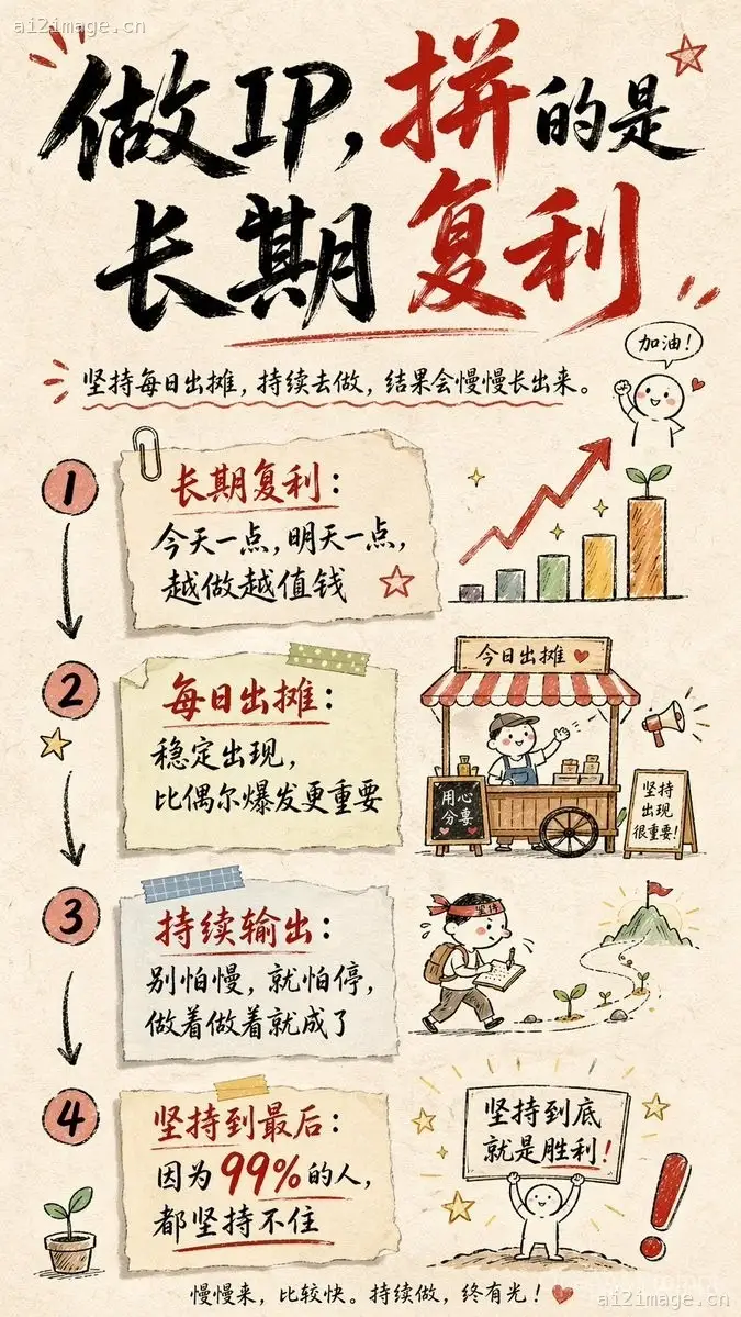 手绘风格信息图卡片提示词