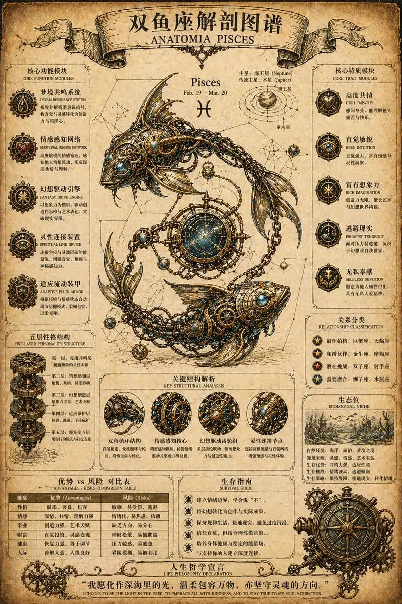 蒸汽朋克星座解剖海报生成器