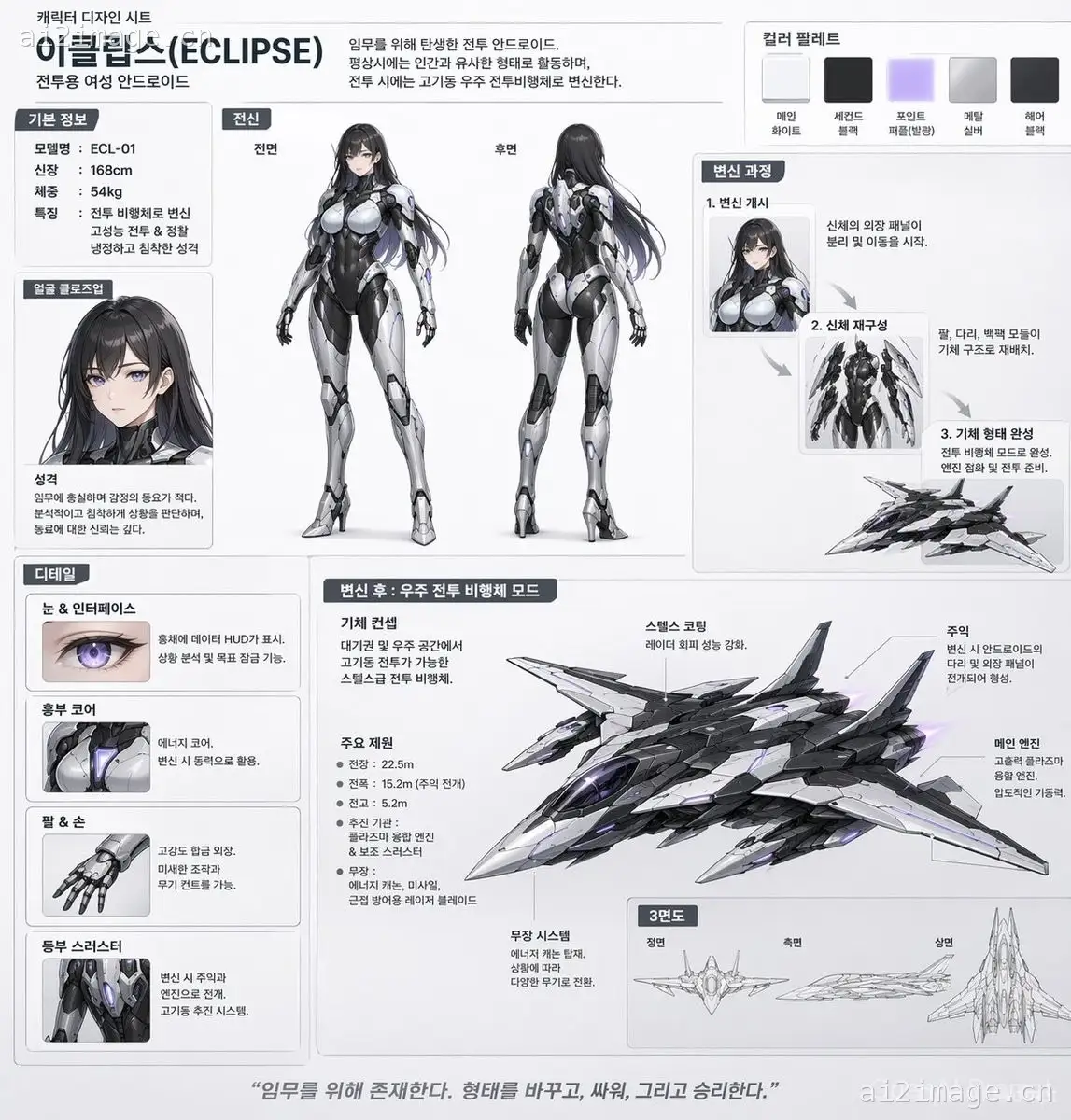 机甲少女角色设计图