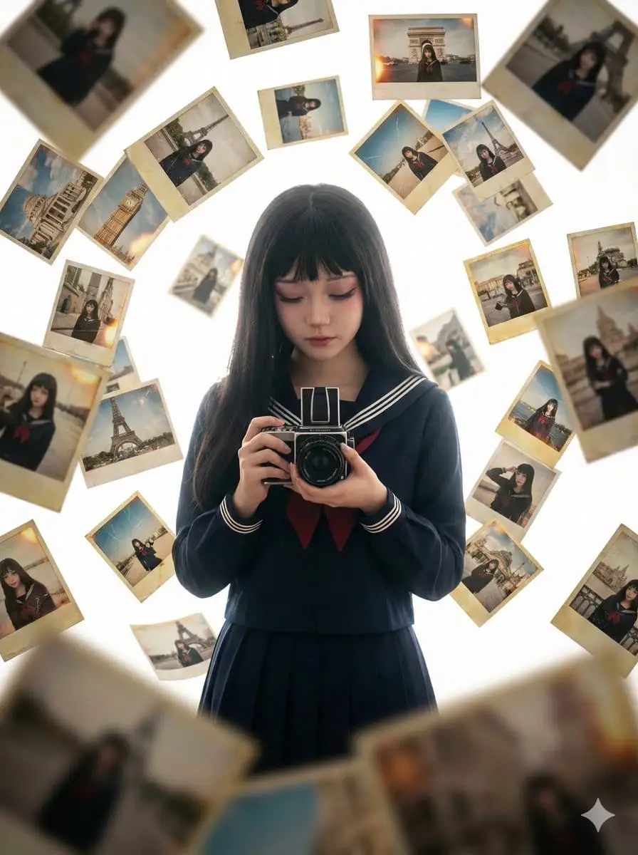 亚洲女孩:悬浮写真与梦幻自拍
