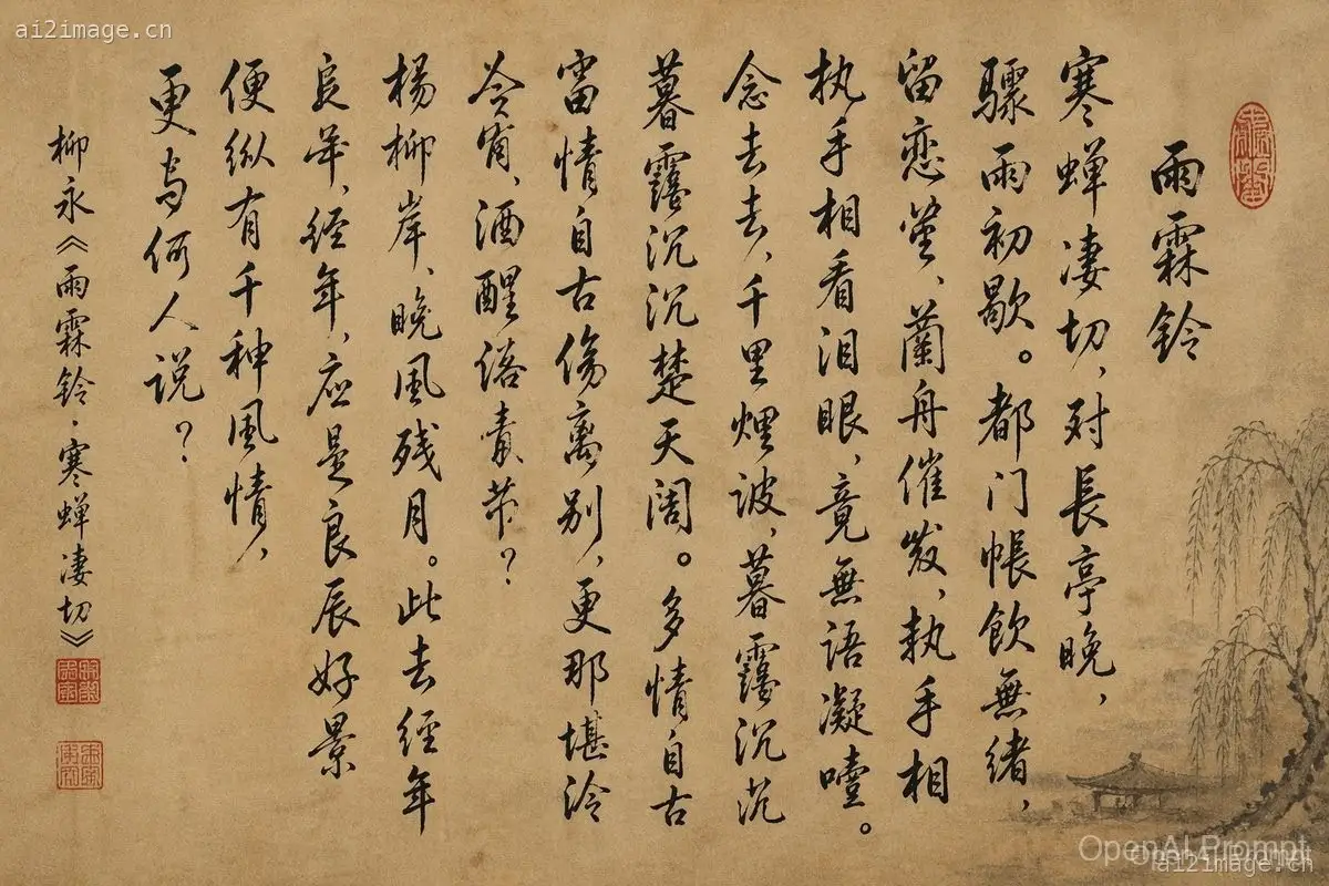 中国书法诗词卷轴