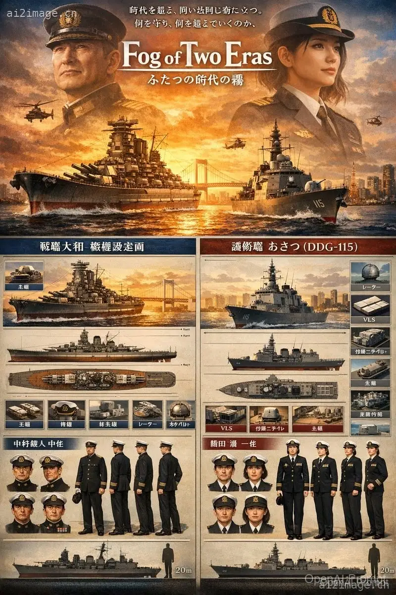 双时代海军对比海报