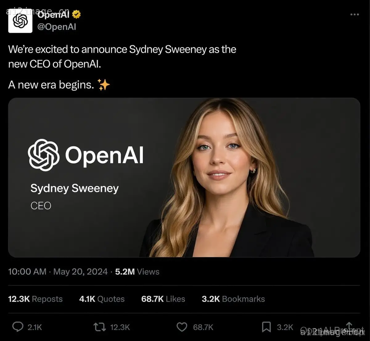 伪造 CEO 任命公告截图