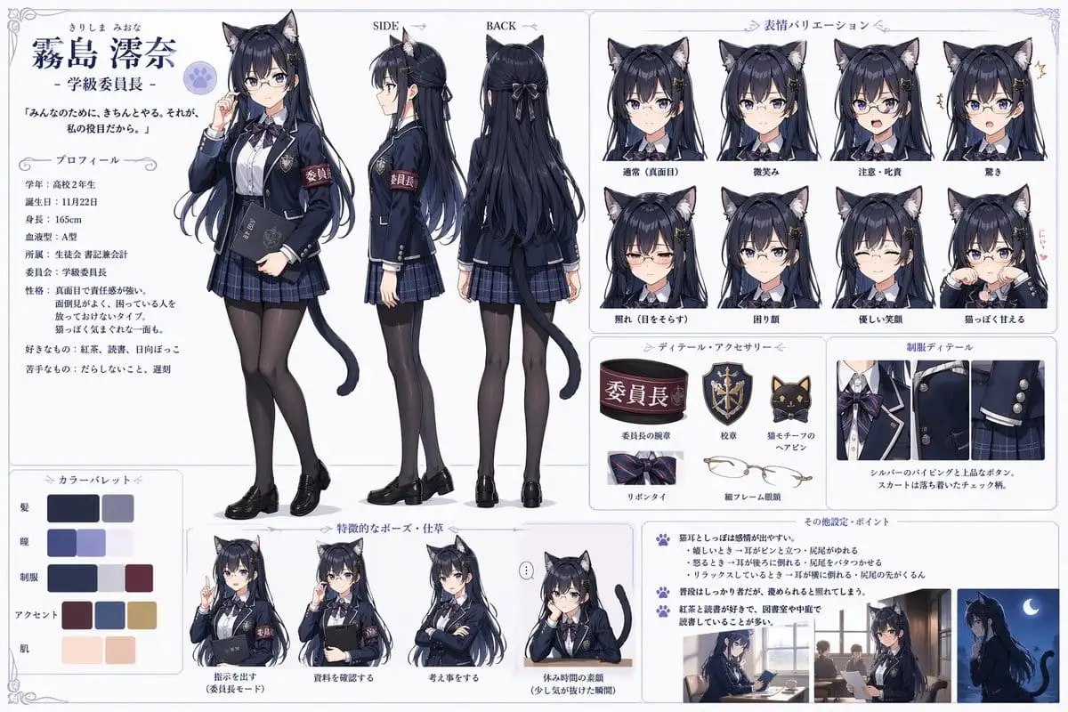 猫娘学生会委员长角色设定资料集