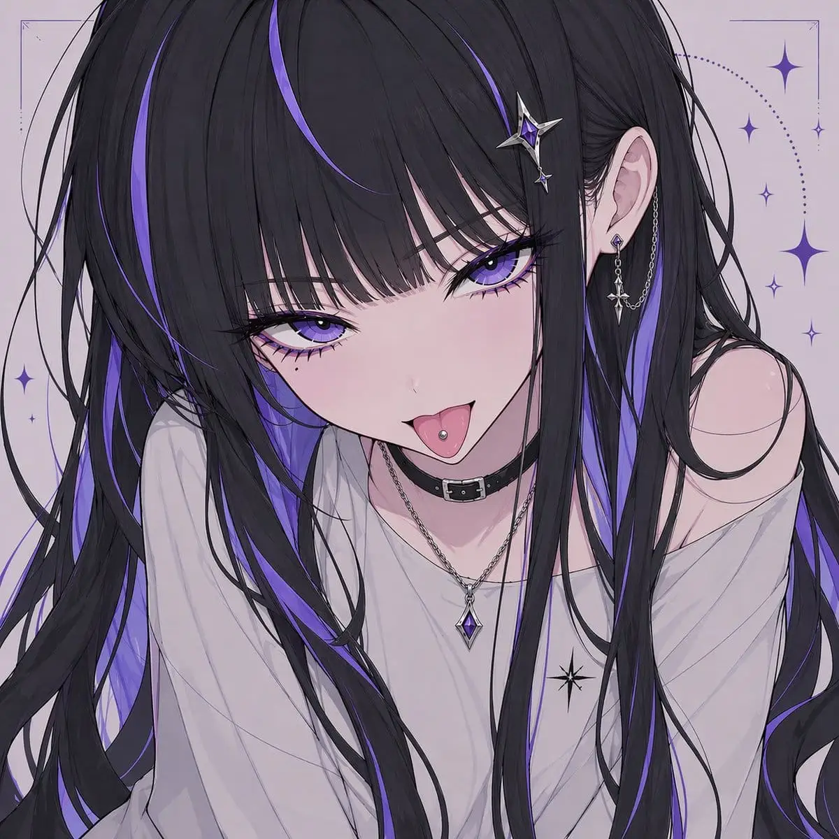 哥特风动漫少女肖像(带遮挡美学)