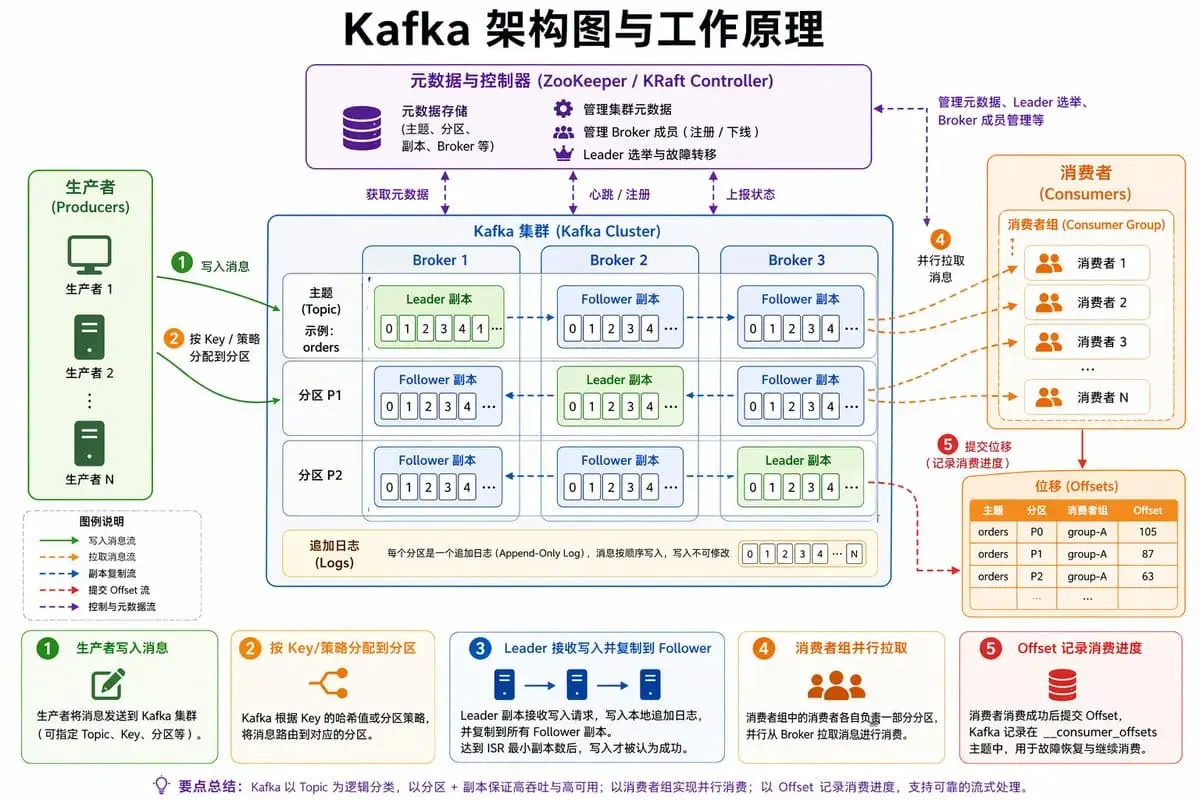 Kafka架构原理图解,核心组件一网打尽
