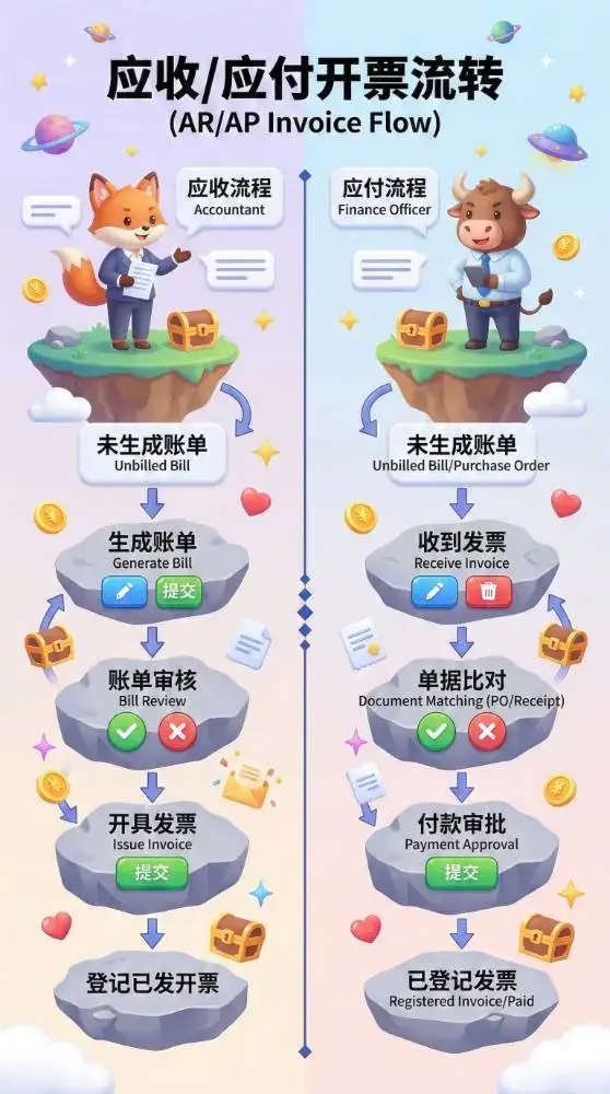 卡通流程图风格模板