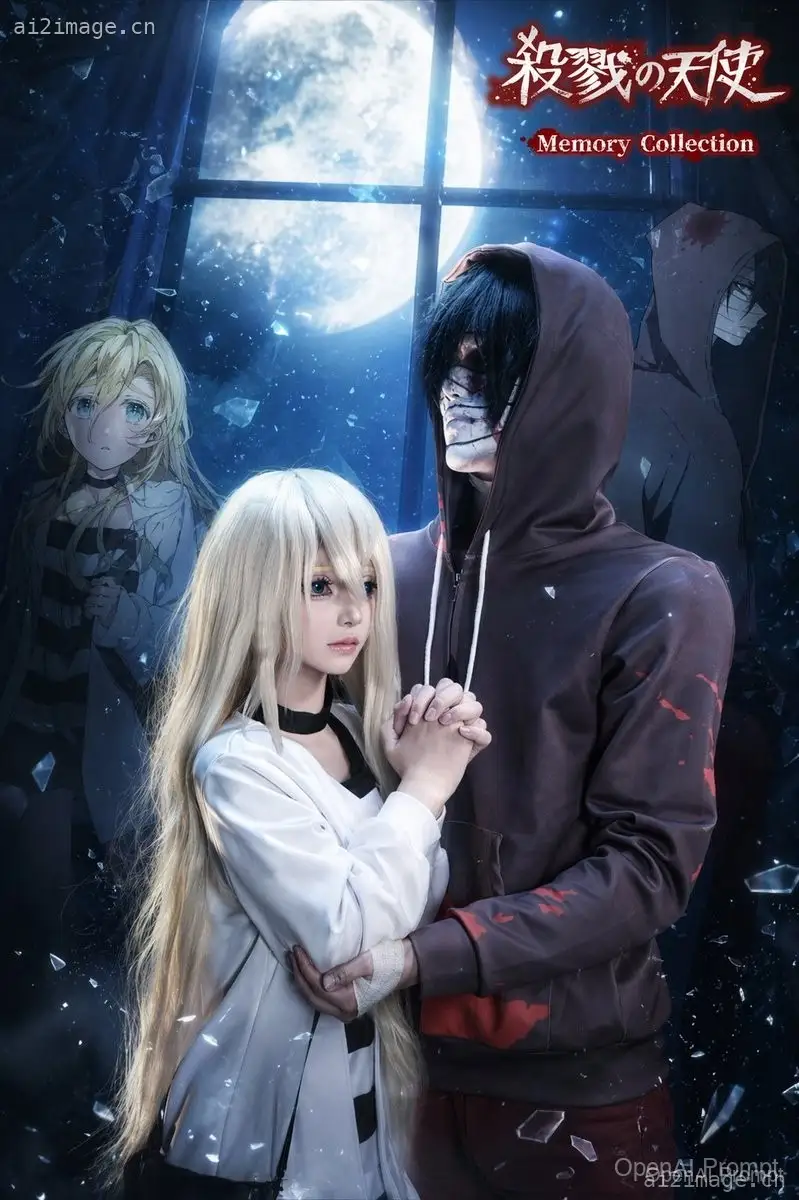 月光下的动漫恐怖 Cosplay 海报