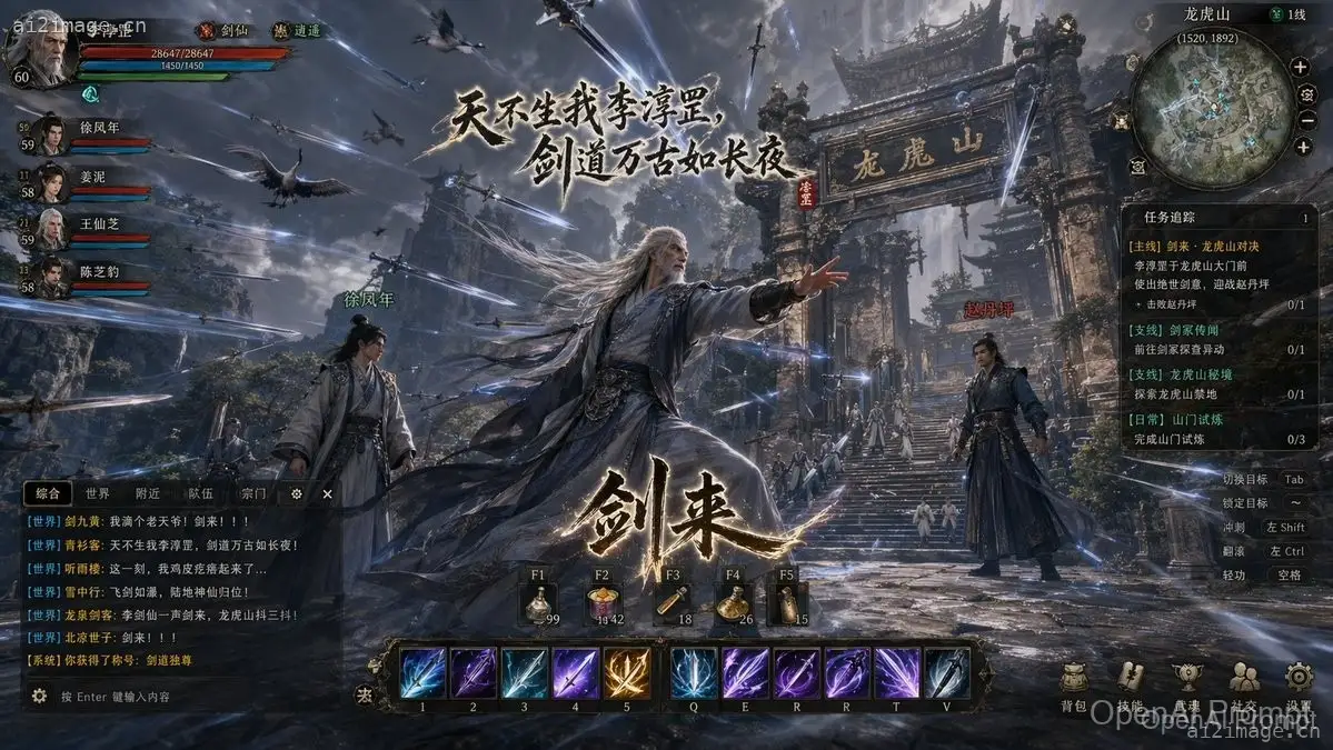 武侠 MMORPG 游戏截图