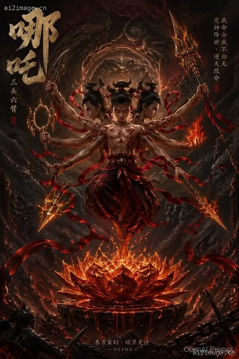 哪吒史诗奇幻小说封面