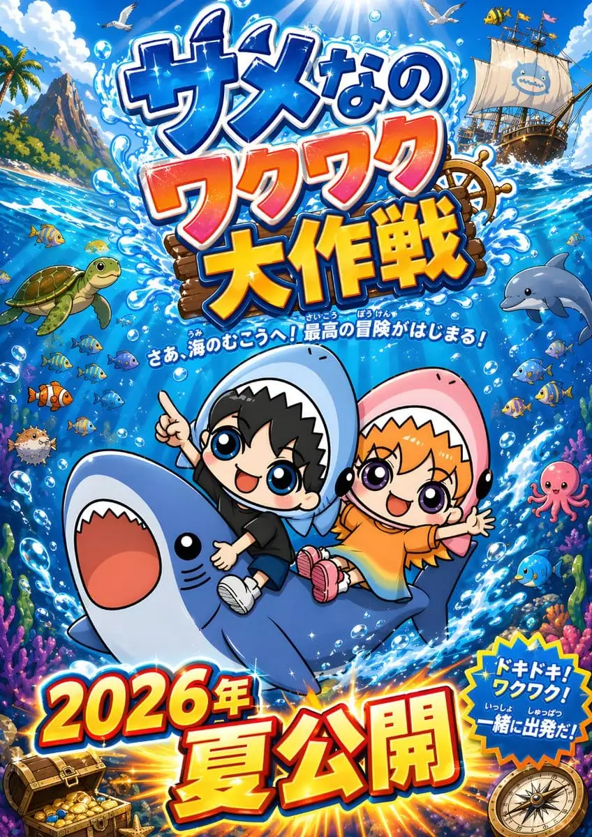 Q版鲨鱼冒险:梦幻海洋电影海报