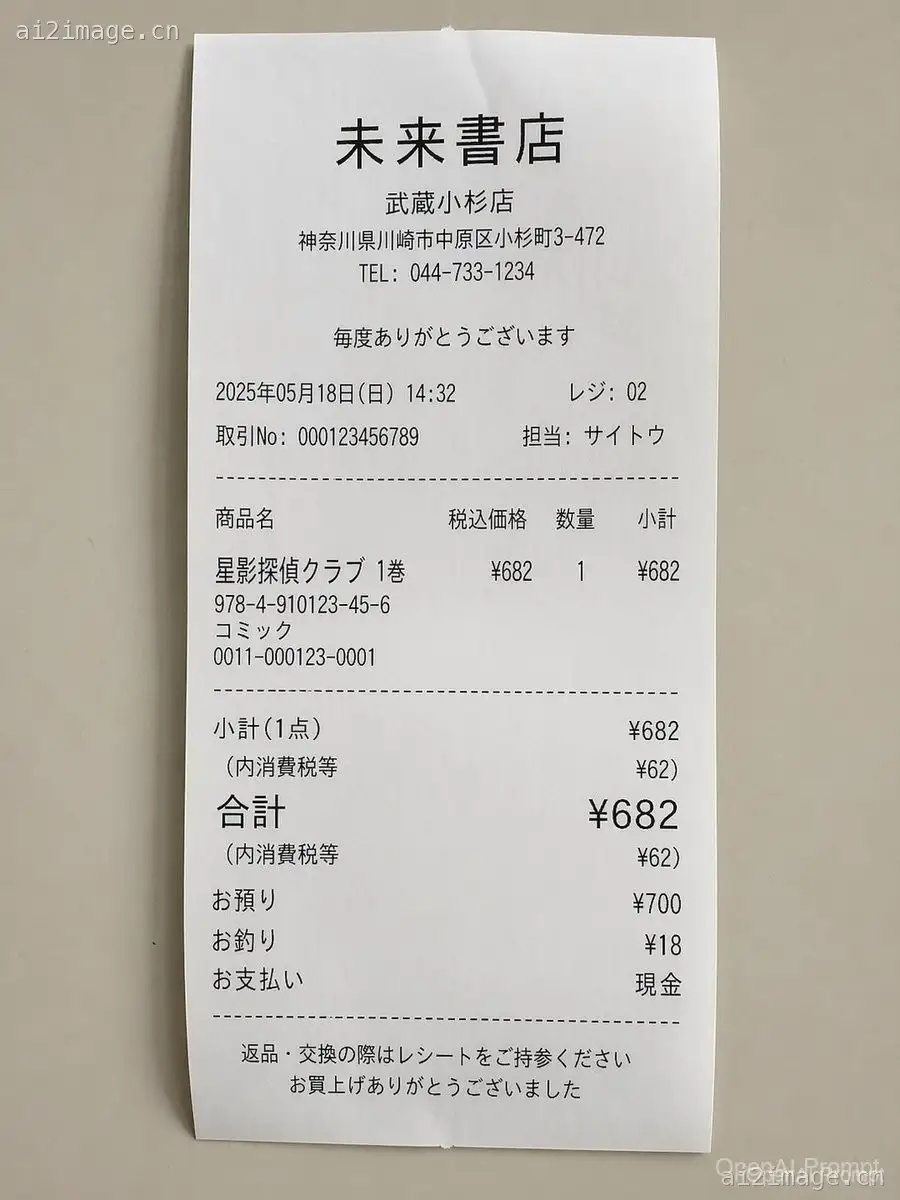 逼真的漫画收据生成器