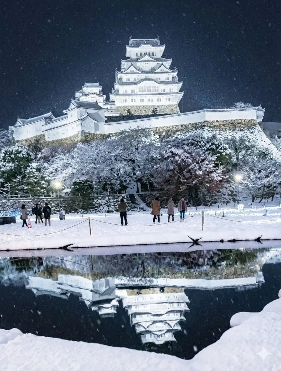 梦幻雪中姬路城：镜花水月唯美场景