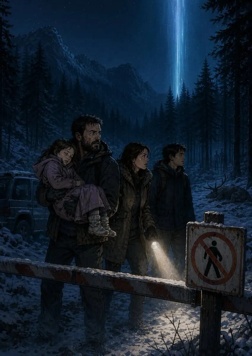 神秘森林禁区 | 惊悚小说封面AI绘画提示词