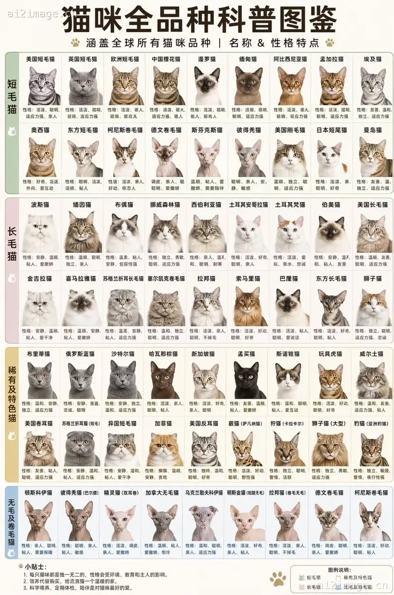 猫咪全品种科普图鉴