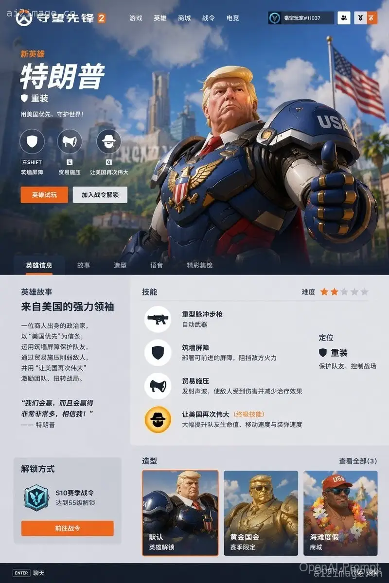 守望先锋英雄概念页面