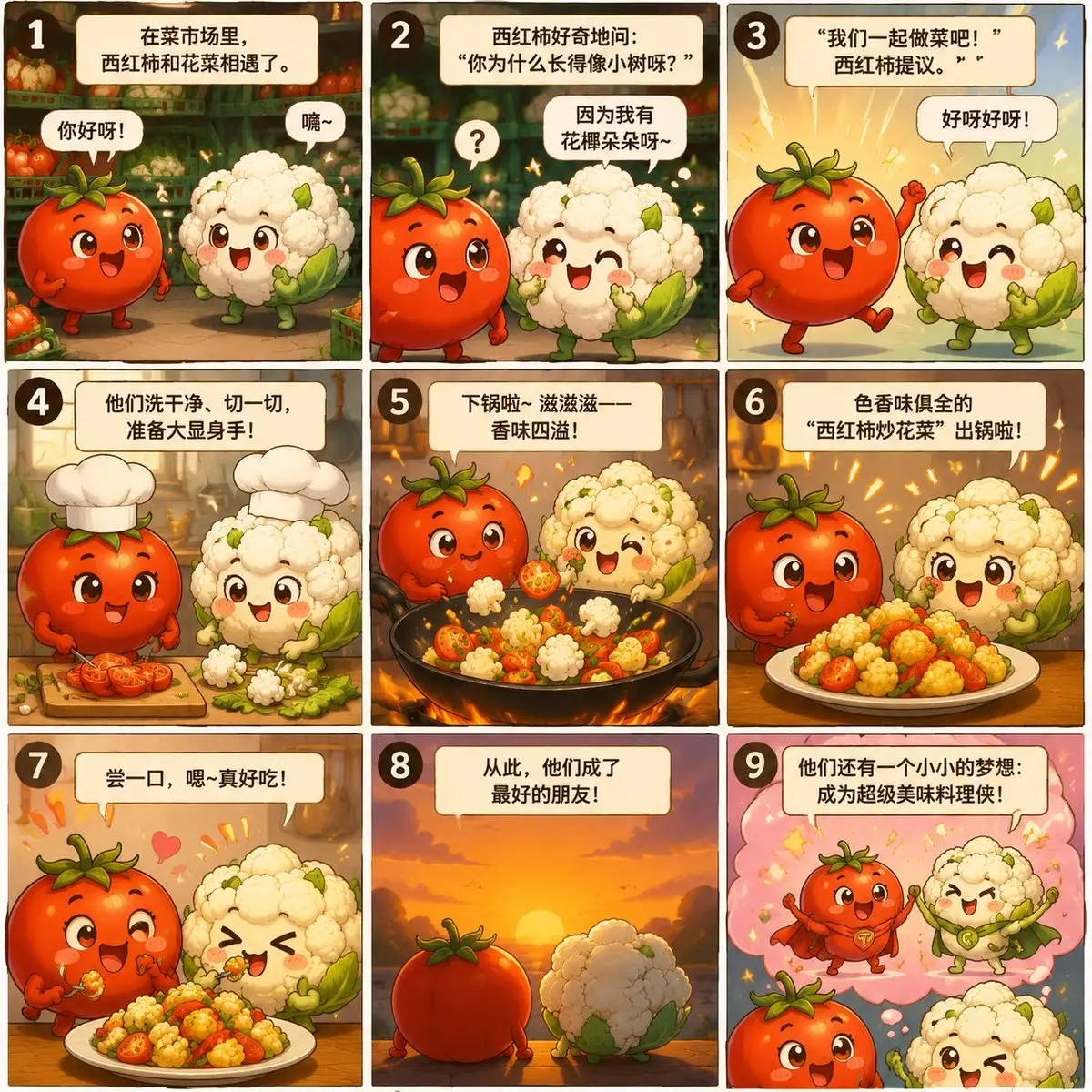Tomato Cauliflower Anime Comic