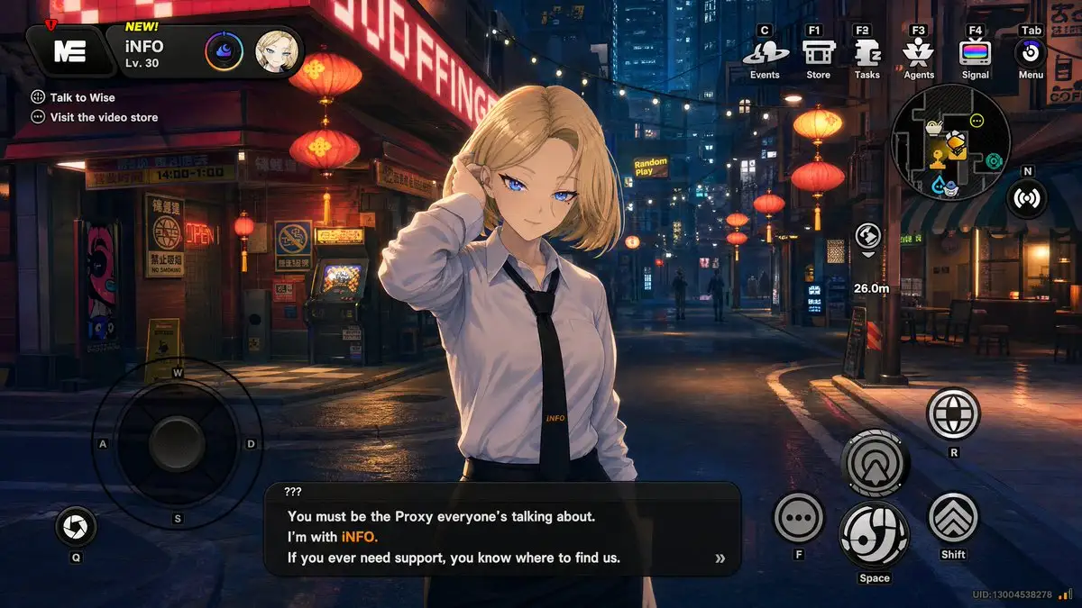 Cyberpunk Gacha Game Dialogue Screenshot