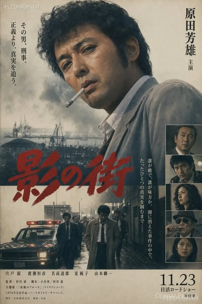 复古日本犯罪电影海报