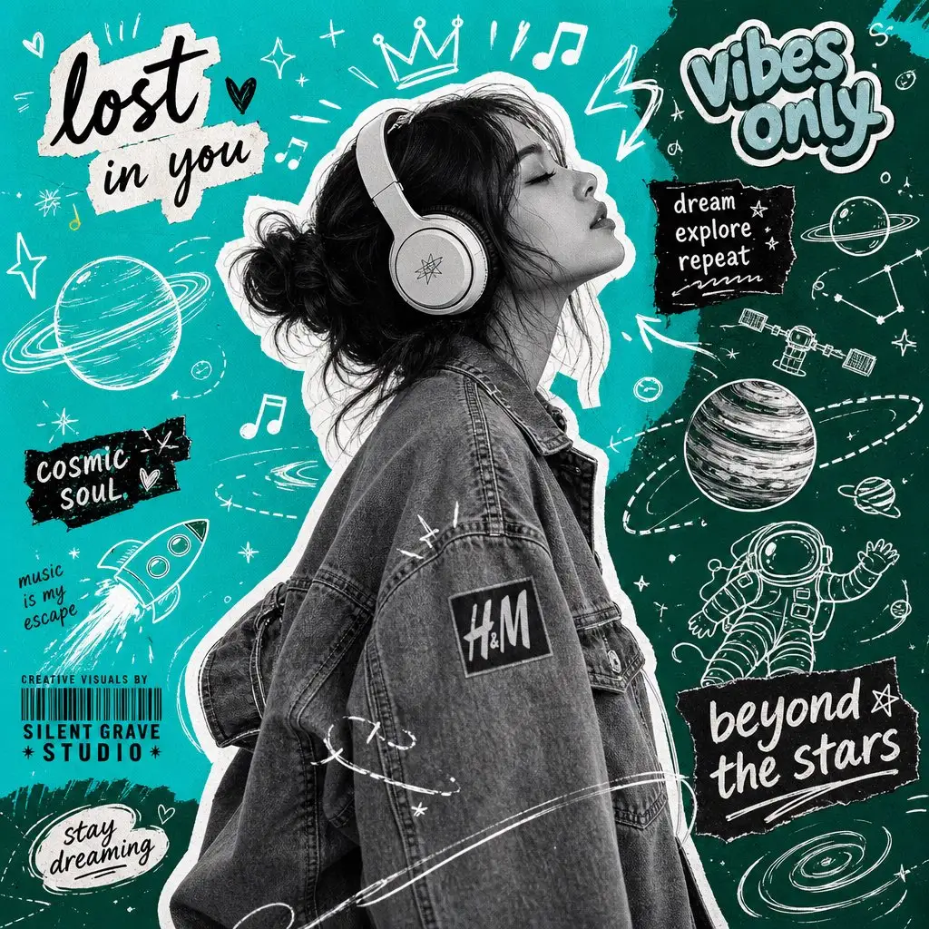 Y2K Scrapbook Collage Poster