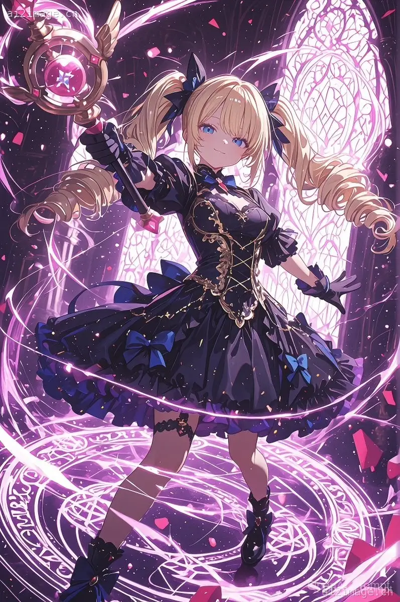 哥特风魔法少女与魔法阵