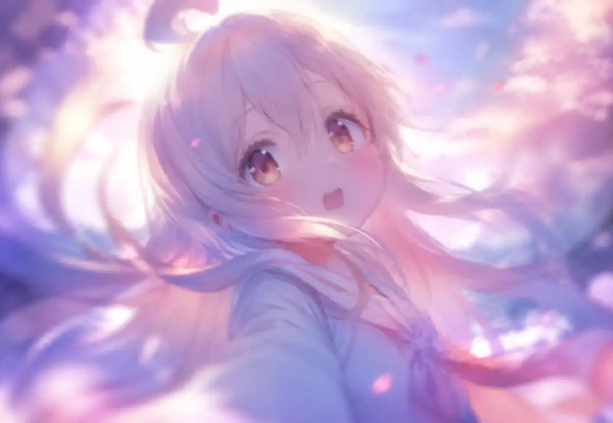 Dreamy Anime Selfie With Face Overlay
