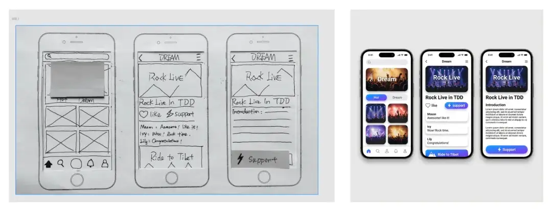 UI 手绘稿转高保真原型