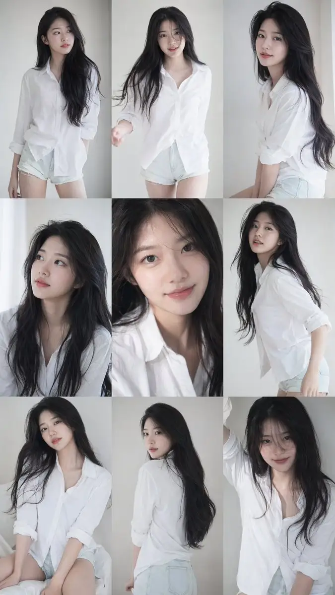 Korean Idol 3x3 Collage Portrait