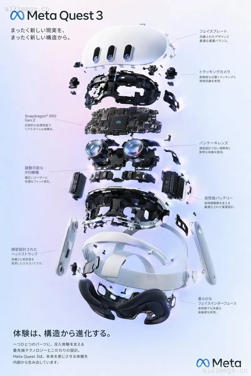 VR 头显爆炸视图海报