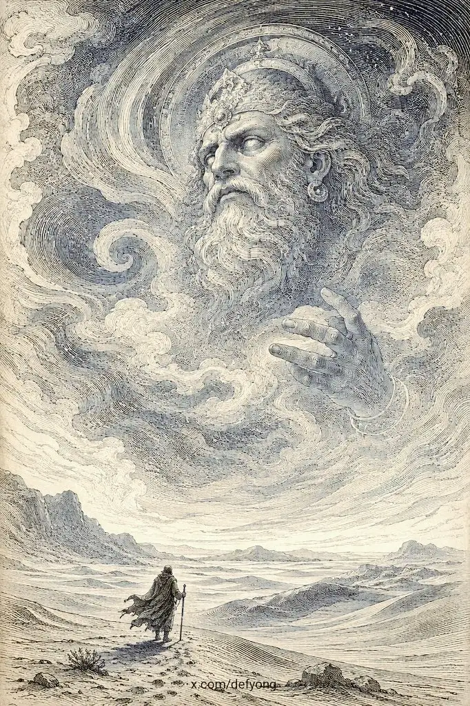 Celestial Sky God Engraving