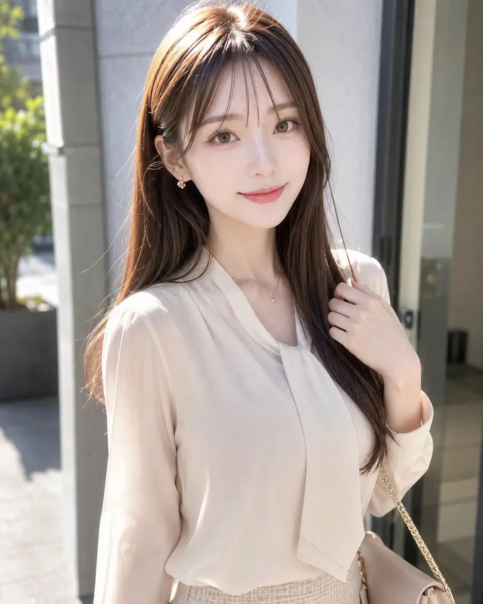 Sunlit Fashion Portrait with Privacy Block