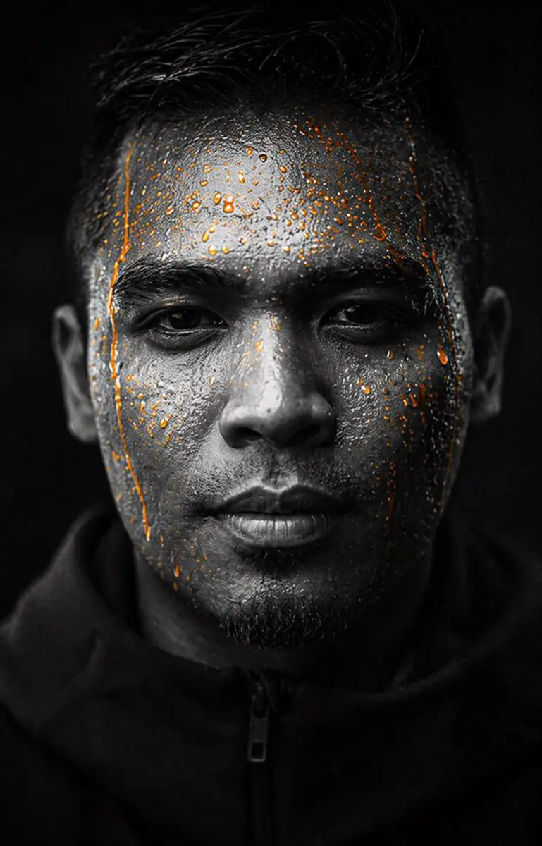 Dark Gatorade-Style Portrait