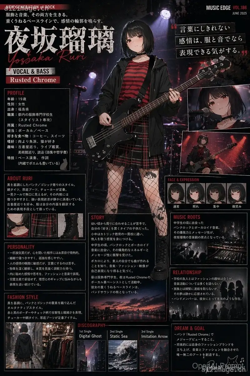 Music Magazine Character Profile