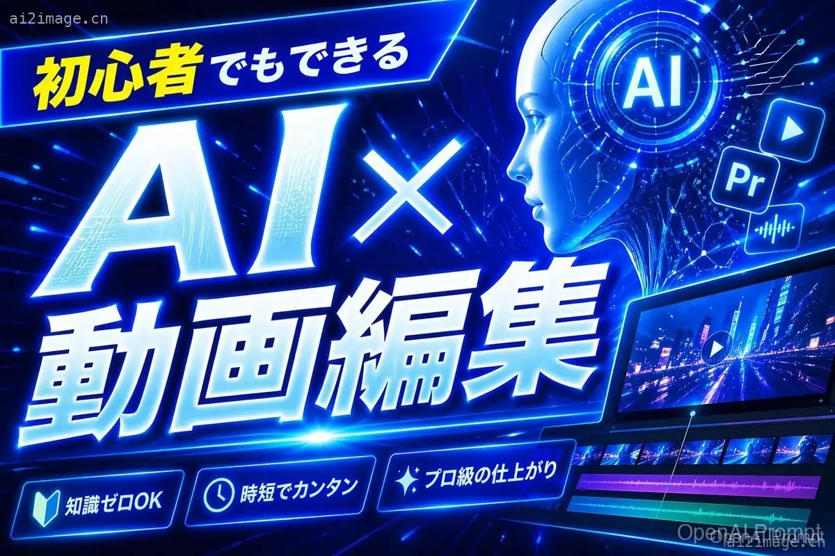 霓虹蓝 AI 视频剪辑缩略图